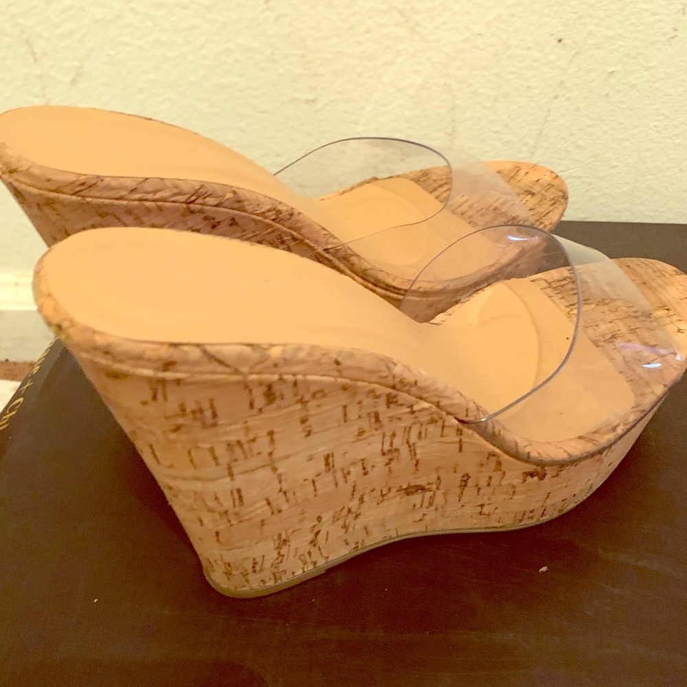 COPY - Clear wedged heel